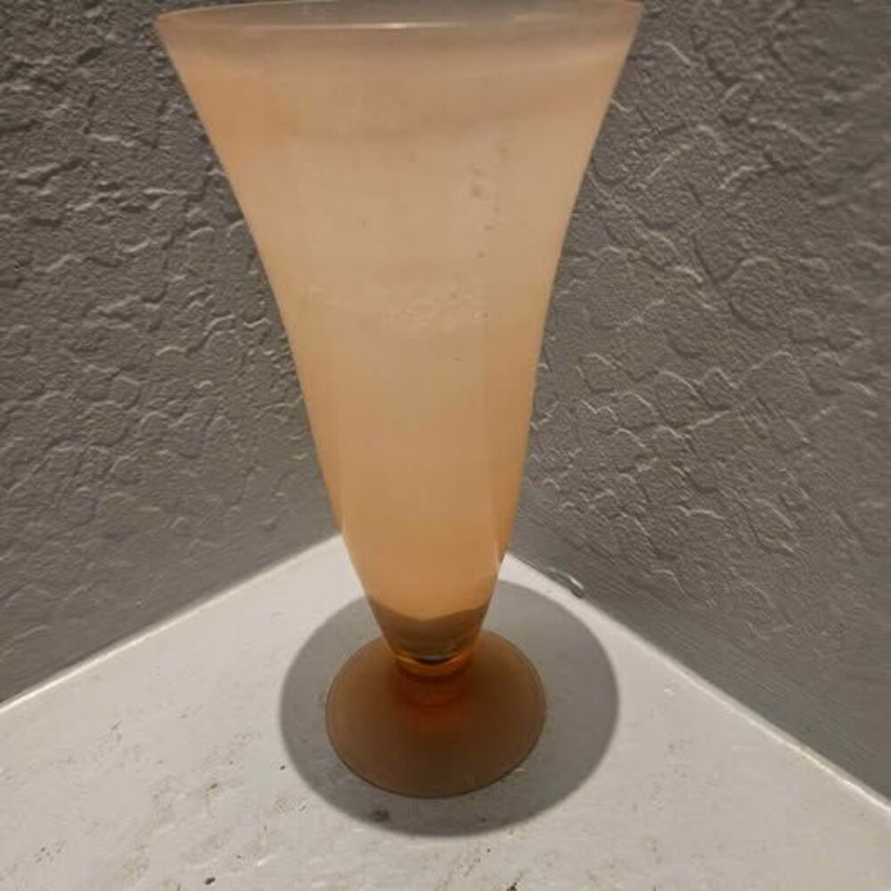 Pink Depression Glass Vase 10" X 5"